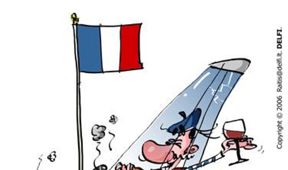 Avarijos, prancūziški automobiliai, karikatūra