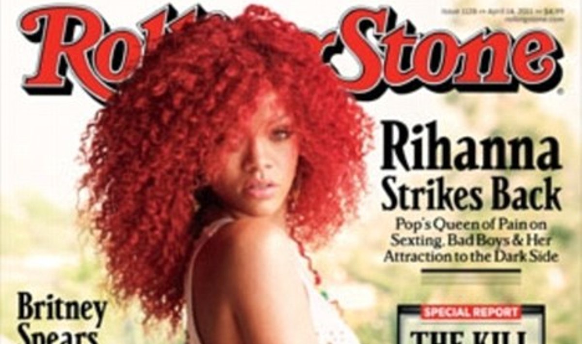 Rihanna "Rolling Stone" balandžio mėnesio viršelyje