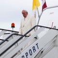 Pope Francis arrives in Latvia