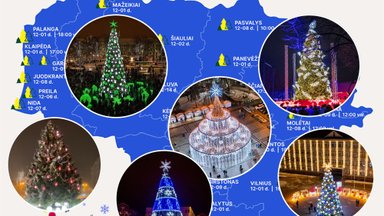 Šalies Kalėdų eglių įžiebimo maršrutas ir kalėdiniai miesteliai: kur ir kada Lietuvoje prasideda šventinis maratonas