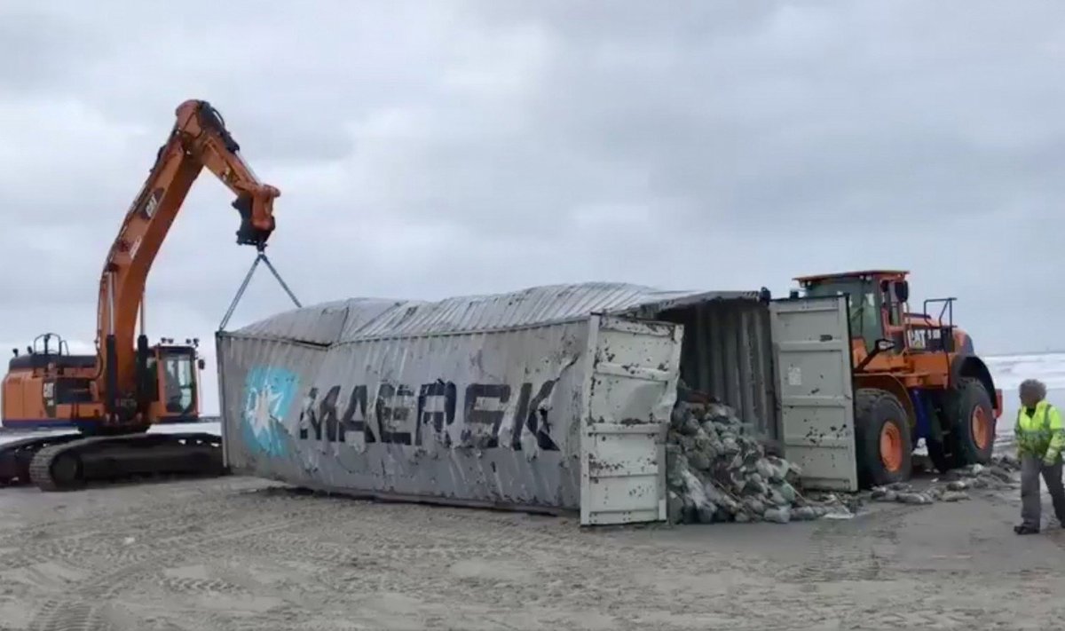 Olandijos saloje rasta pavojingos medžiagos iš laivo pamesto krovinio