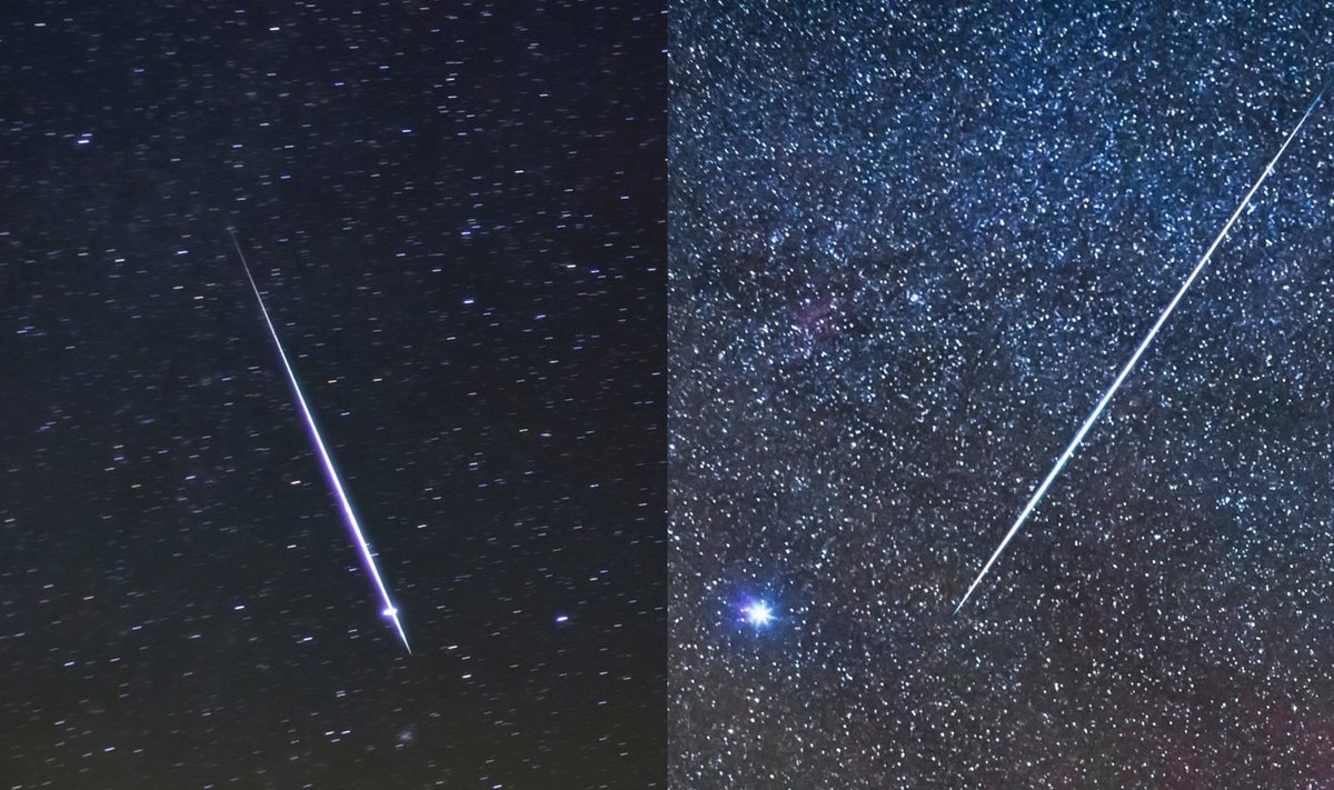 Geminidų meteorų lietus.