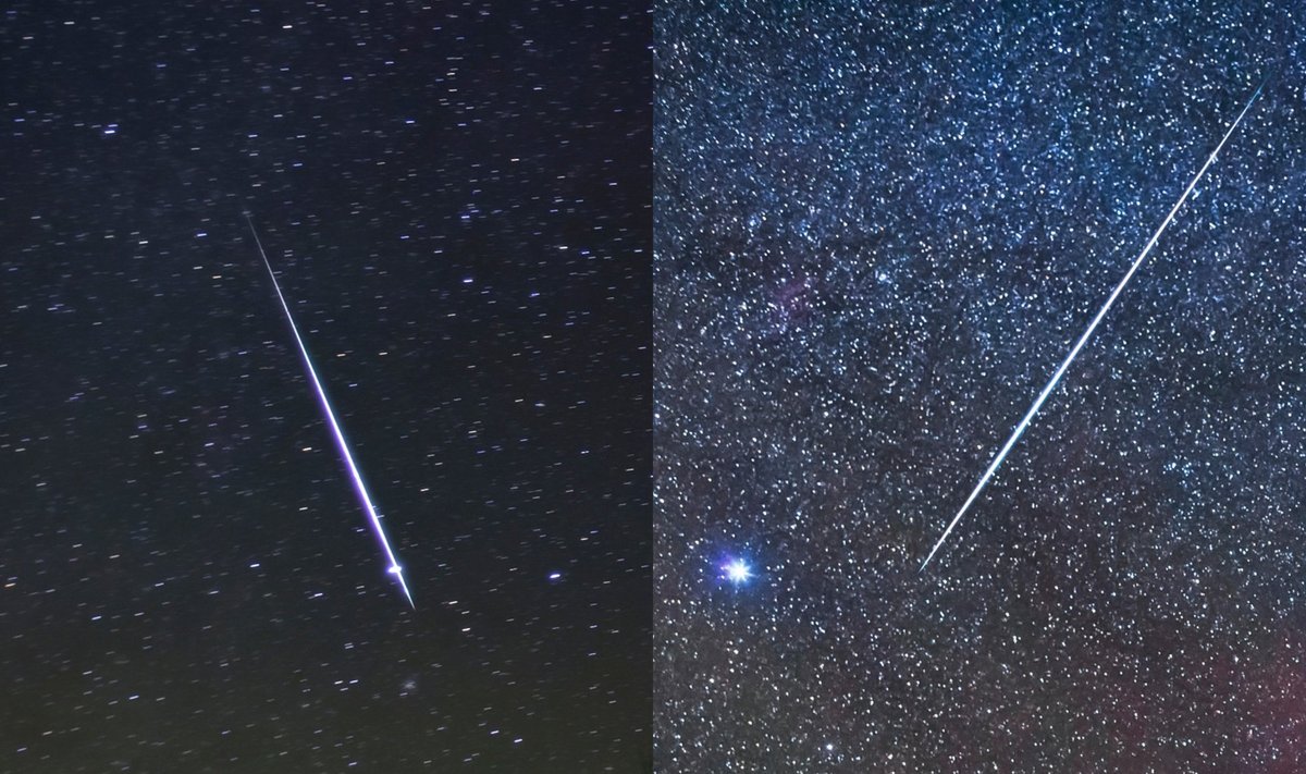 Geminidų meteorų lietus.
