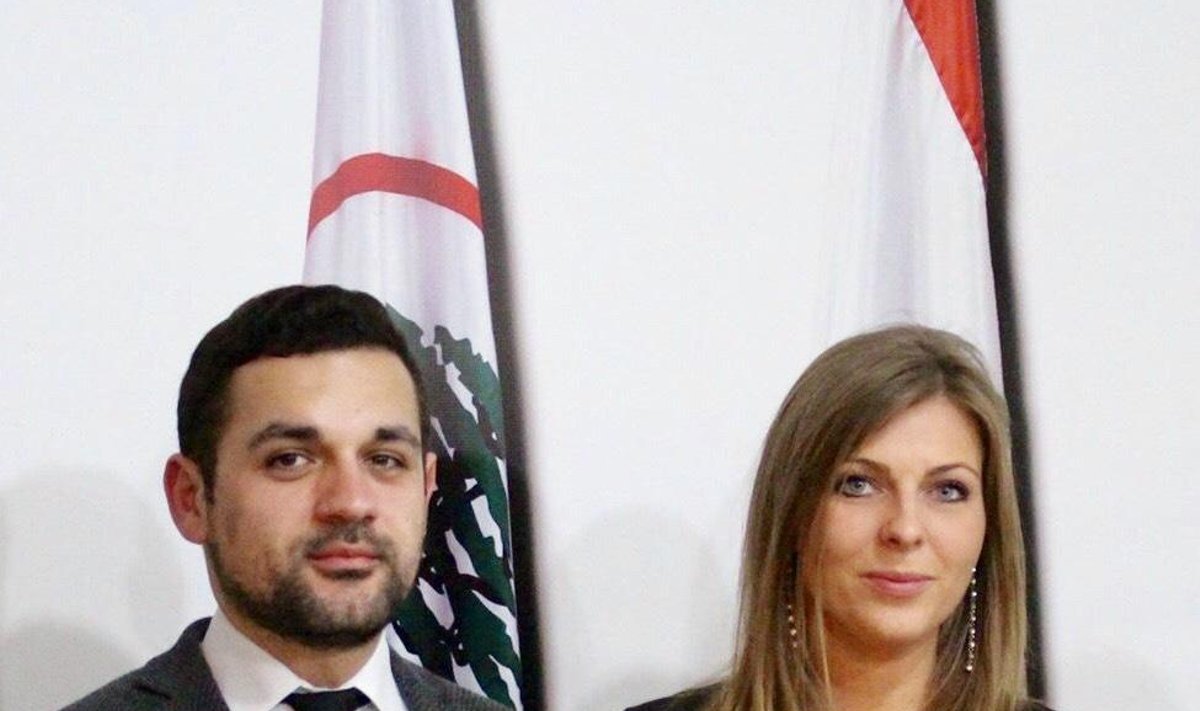 Gintarė Narkevičiūtė (TS-LKD, Lithuania) and Bashir Wardini (IYDU Chairman, Lebanon)