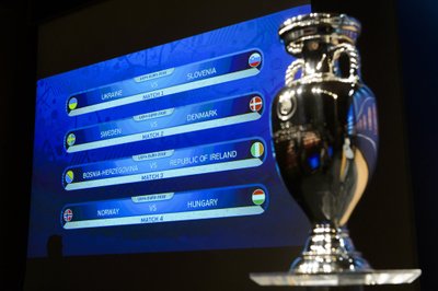 Europos futbolo čempionato atkrintamųjų varžybų burtai