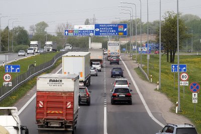 Magistralinis kelias Vilnius - Klaipėda ties "Mega"