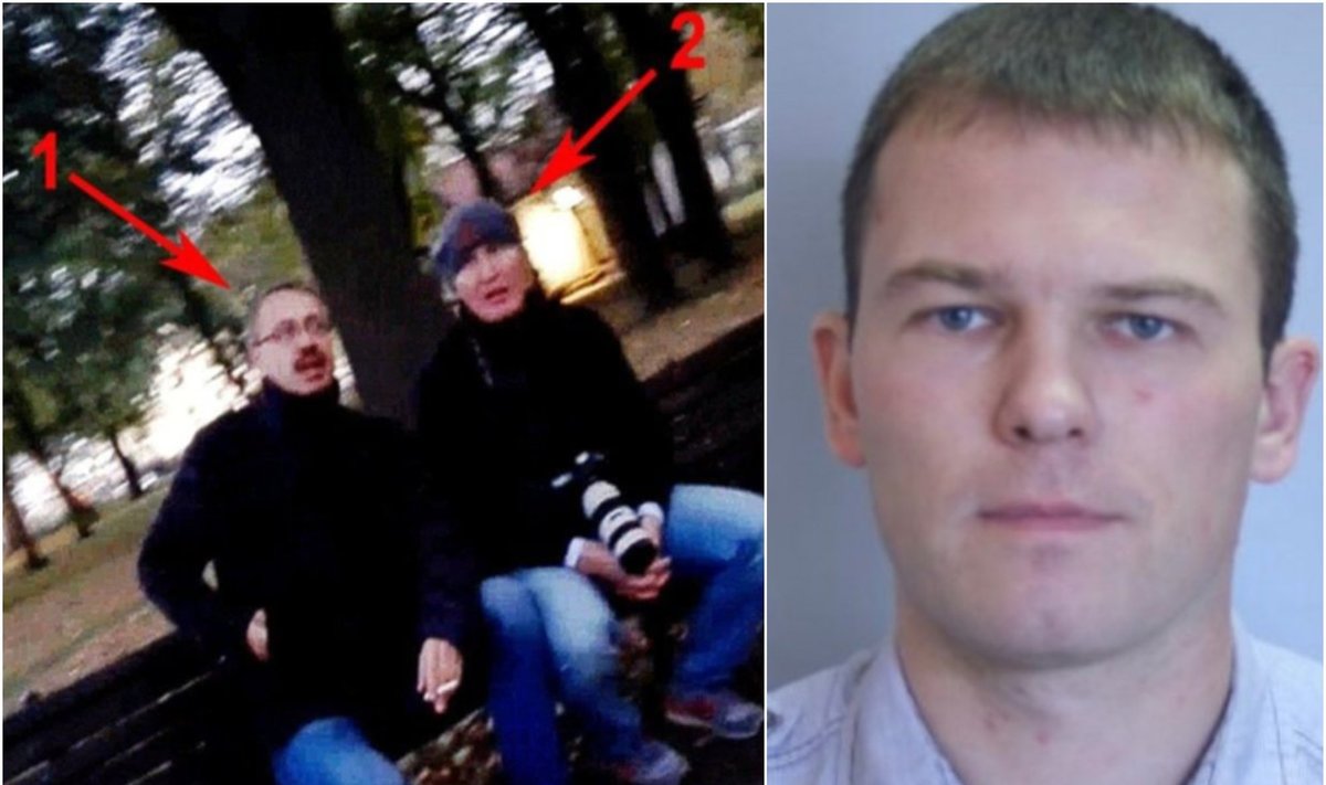 Kairėje: stopkadras iš serbų policijos video, užfiksuotas Šišmakovo (1) ir Popovo (2) susitikimas. Dešinėje: Danilas Stepanovas 