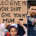 Berniukas mainais į marškinėlius Lioneliui Messi pasiūlė savo mamą