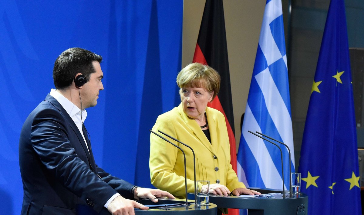 Angela Merkel ir Alexis Tsipras