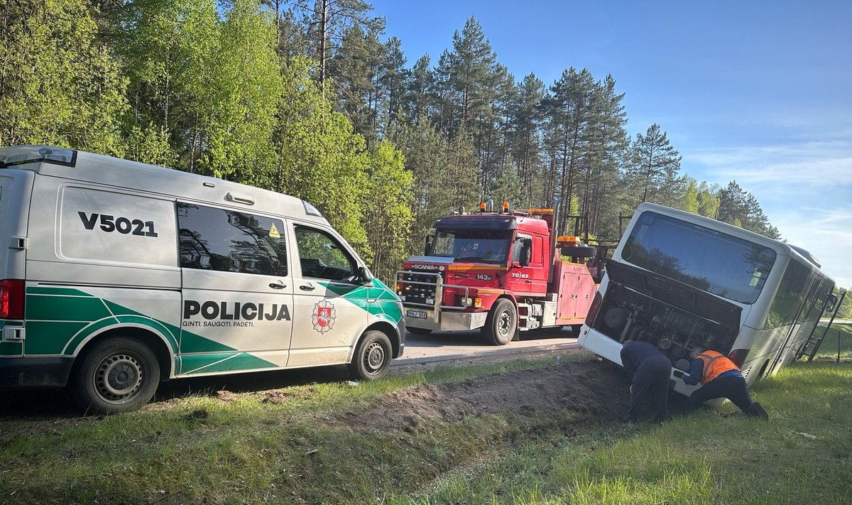 Autobuso avarija Švenčionių rajone