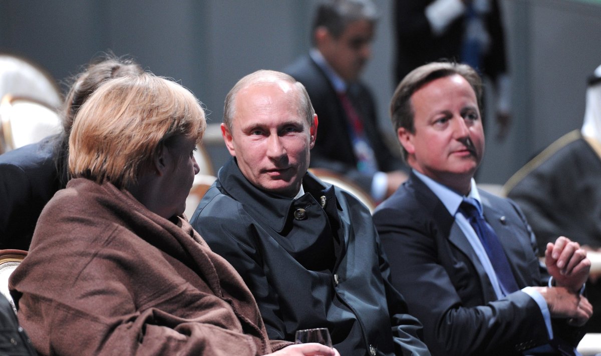 Angela Merkel, Vladimiras Putinas, Davidas Cameronas
