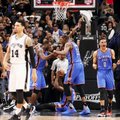 Drama NBA: po kontroversiško teisėjų sprendimo „Spurs“ nusileido „Thunder“