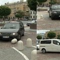 Po pakeistos eismo tvarkos Vilniaus senamiestyje – chaosas: „Volvo“ vairuotojas net spruko iš eismo įvykio vietos