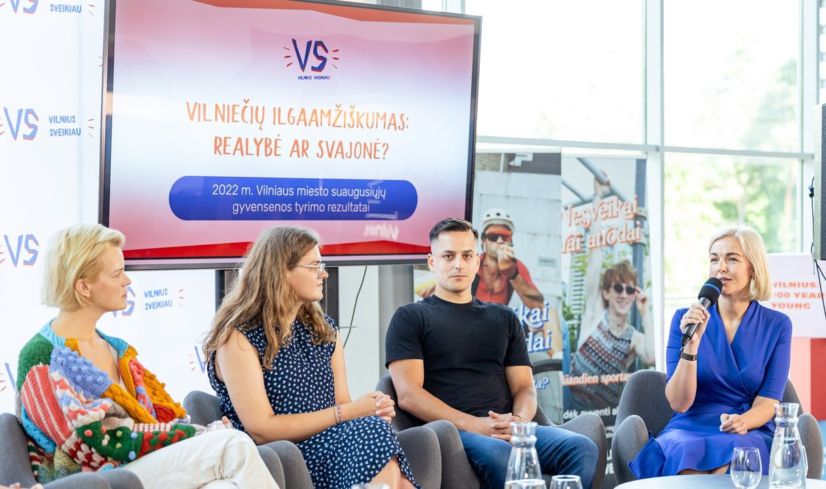 "Vilnius sveikiau" spaudos konferencijos akimirka
