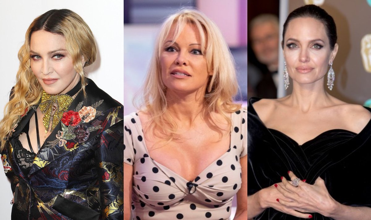 Madonna, Pamela Anderson, Angelina Jolie