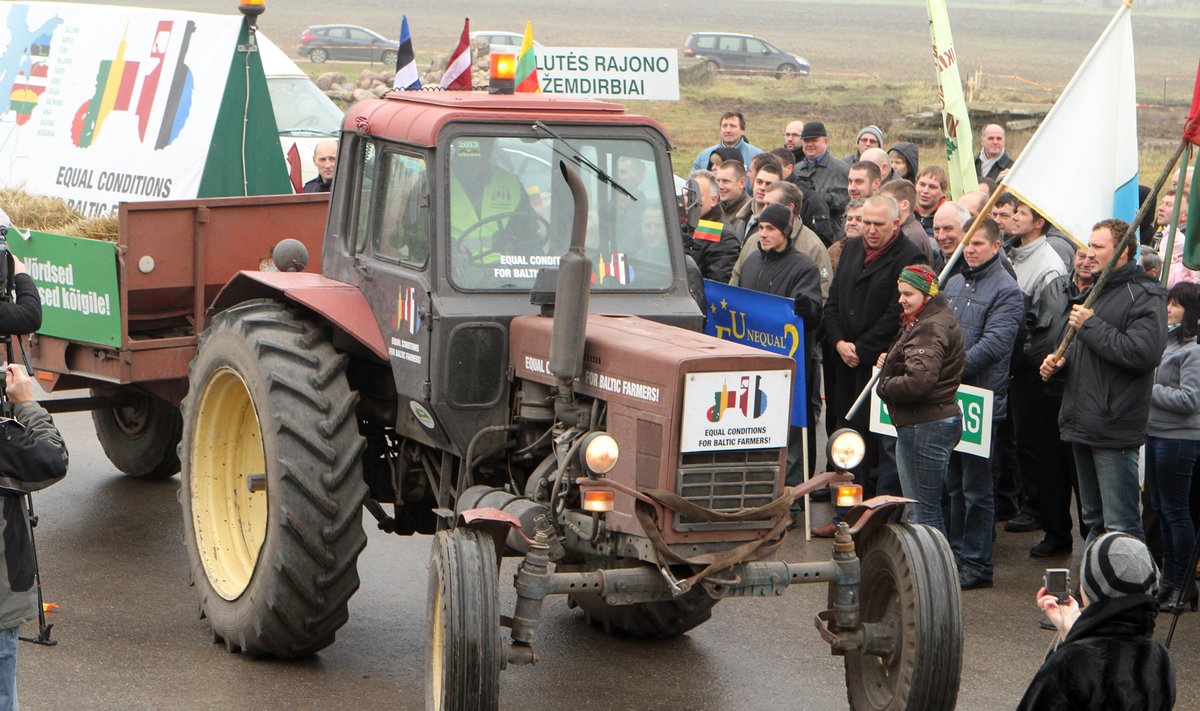 Ūkininkai protestavo prieš diskriminacinę ES dotacijų politiką