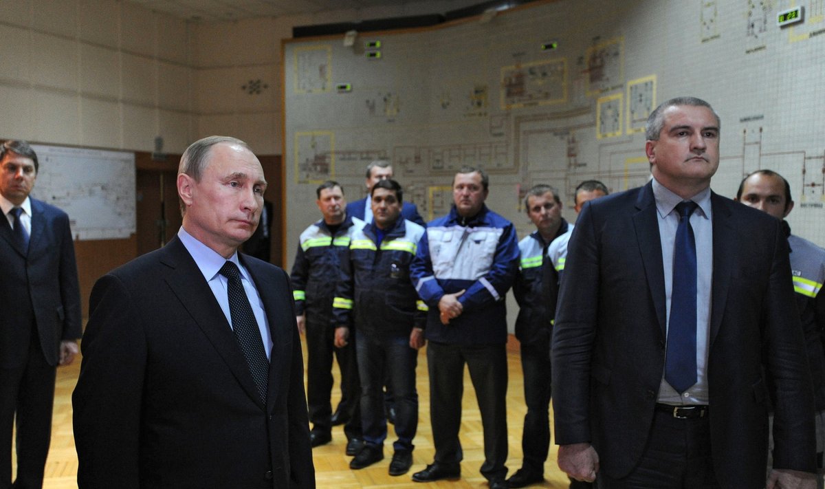 Vladimiras Putinas dalyvavo pirmosios energetinio tilto iš Kubanės į Krymą linijos paleidime