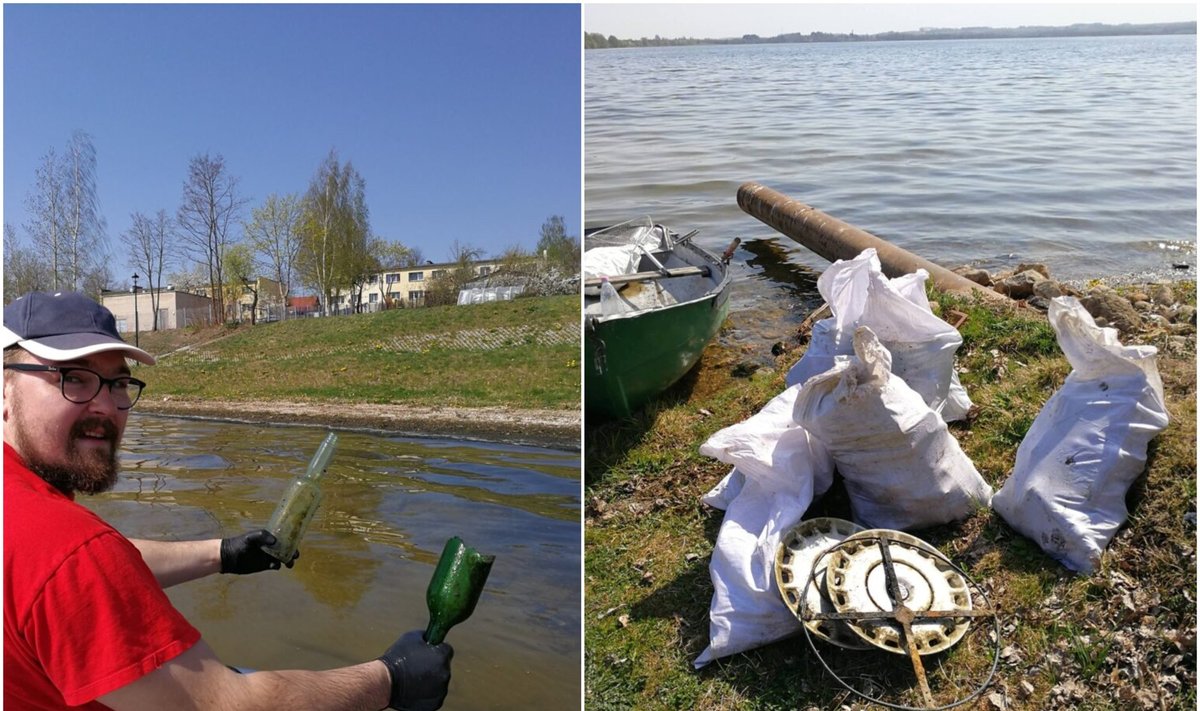 Vievio gyventojai imasi iniciatyvos išvalyti ežerą (Trakų žemė nuotr)