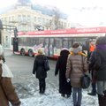 Sugedęs troleibusas užkimšo centrines Vilniaus gatves