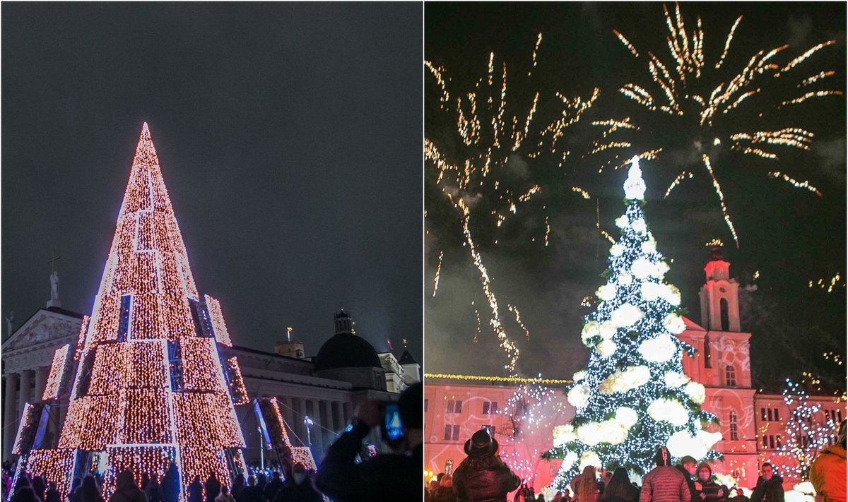 Vilniaus ir Kauno kalėdinės eglės