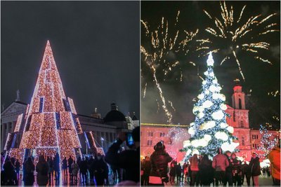 Vilniaus ir Kauno kalėdinės eglės