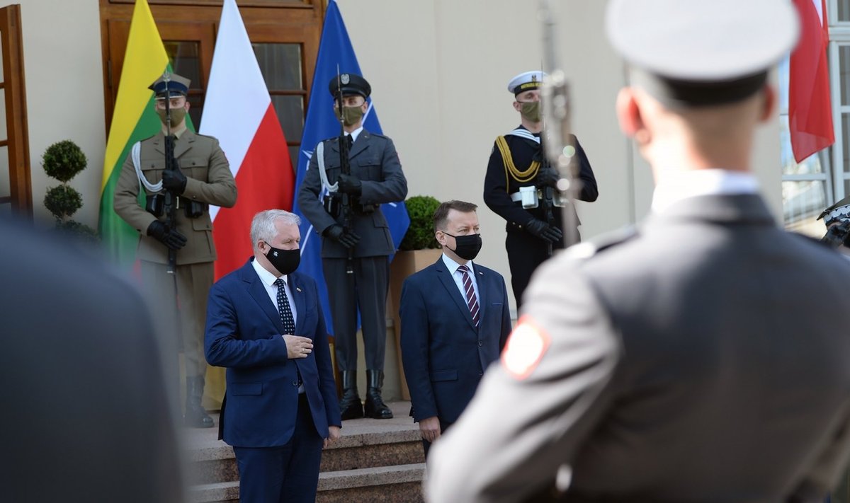A. Anušauskas ir M. Blaszczakas, Lenkijos gynybos ministerijos nuotr.