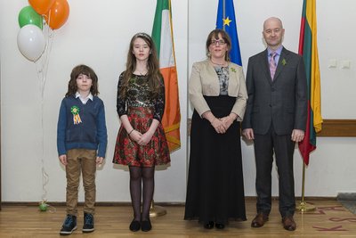Irish Ambassador  David Noonan and Mrs. Cliodhna Noonan and family