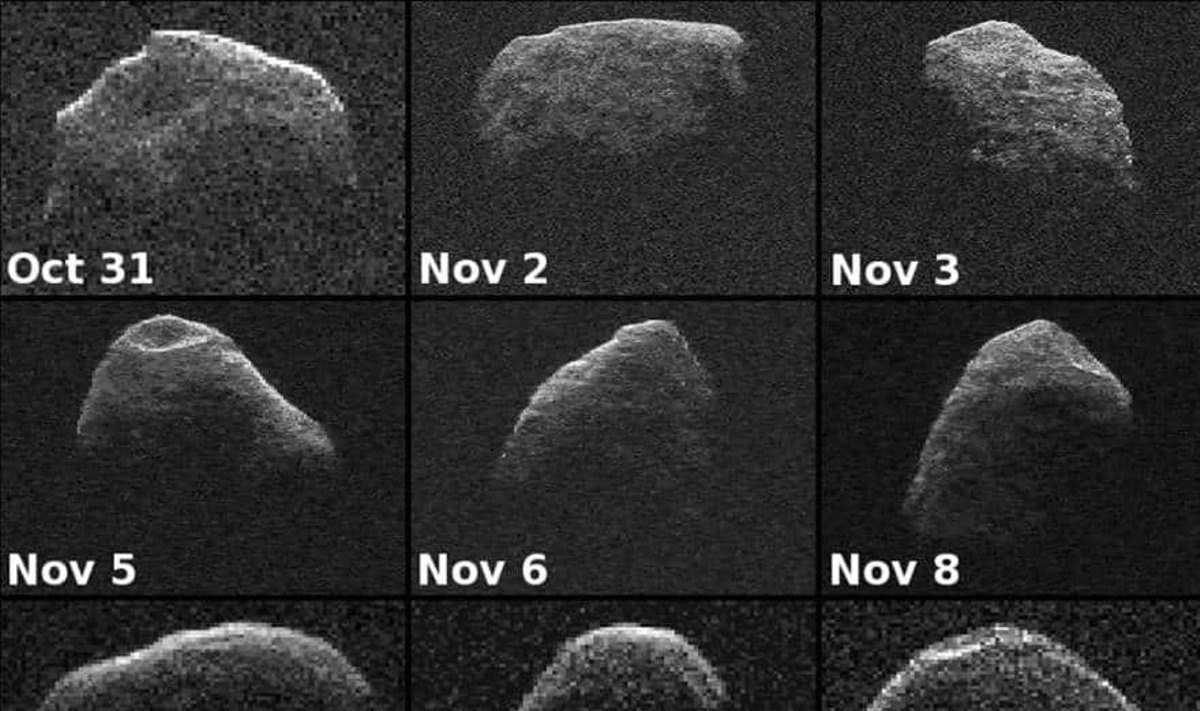 Devyni asteroido Apophis atvaizdai