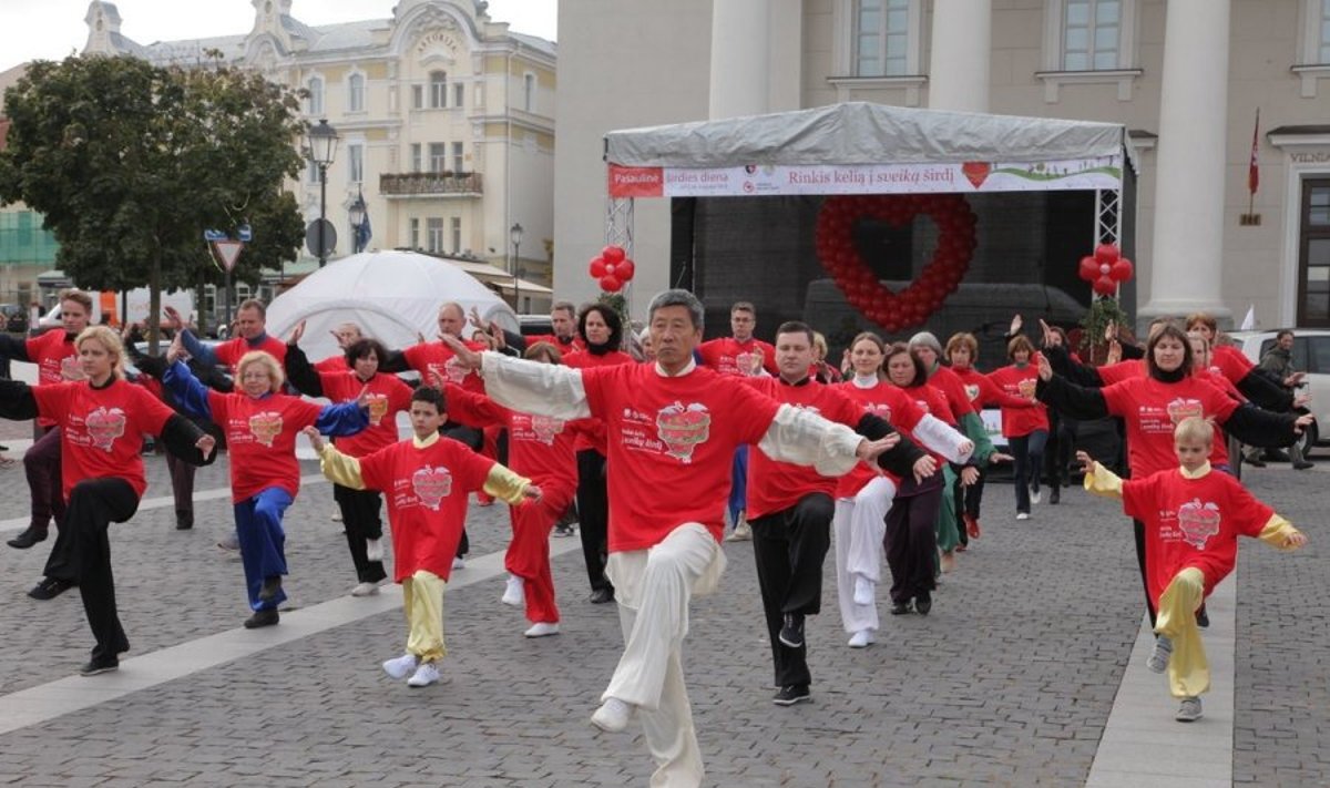 Vilniaus rotušės aikštėje vyko  Pasaulinė širdies diena