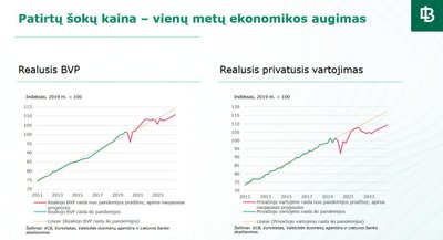Patirtų sukrėtimų kaina Lietuvos ekonomikai 