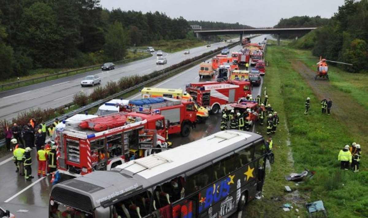 Lenkų autobuso avarija Vokietijoje