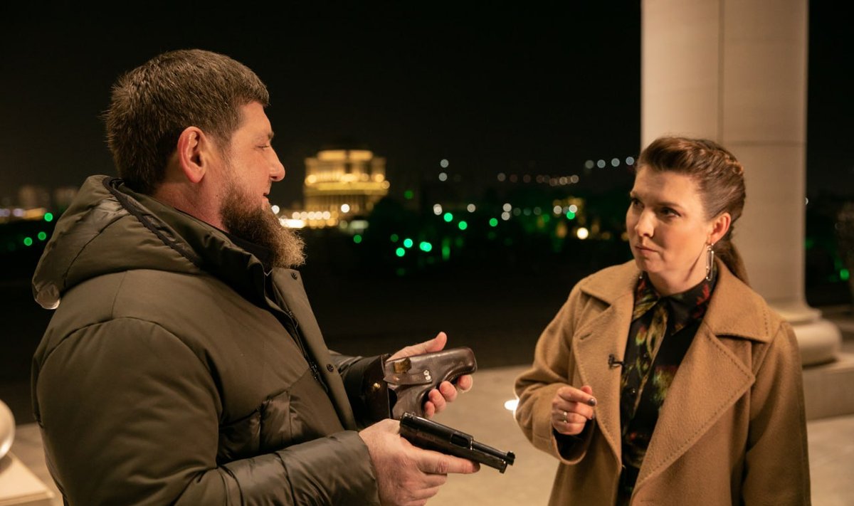 Ramzanas Kadyrovas ir Olga Skabejeva