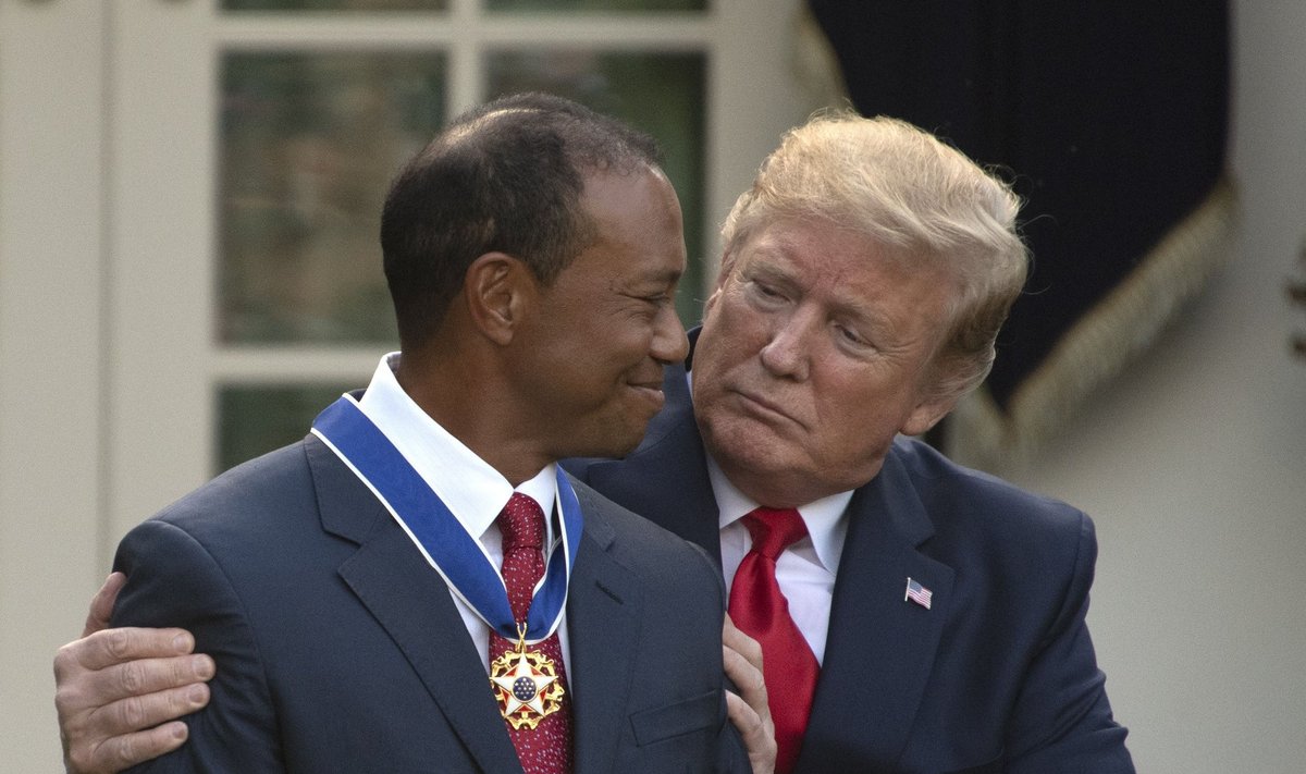 Tigeris Woodsas, Donaldas Trumpas