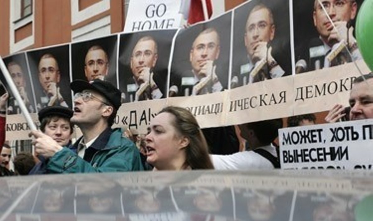 Mitingas M.Chodorkovskiui palaikyti