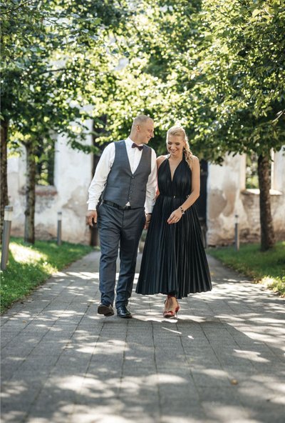 Allianz Lietuva grupės vadovė, finansų konsultantė Rita Ščerbavičienė su vyru
