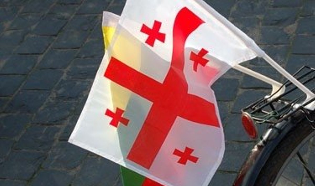 Gruzijos ir Lietuvos vėliavos