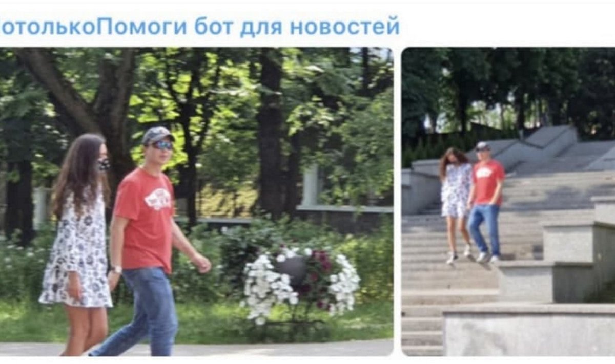 Spėjama, kad nuotraukoje užfiksuotas Ramanas Pratasevičius ir Sofija Sapega, Telegram nuotr.