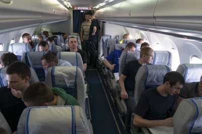 Ukrainos belaisviai lėktuve