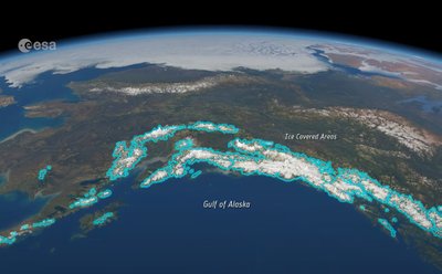Ledynų Aliaskoje ir Azijoje tirpsmo duomenys, užfiksuoti nuo 2010 iki 2019 metų palydovu CryoSat-2