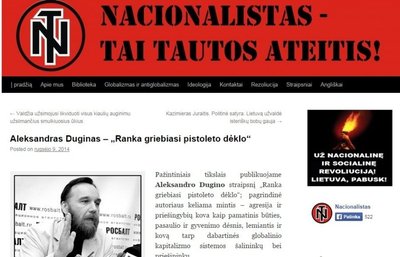"Tautinių socialistų" puslapis