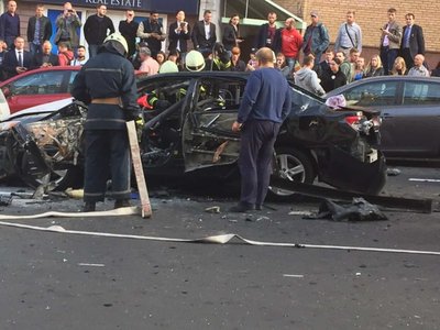 Kijevo centre susprogdintas automobilis