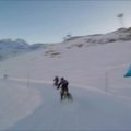 Prie šalmo pritvirtina kamera įamžino nusileidimą dviračiu nuo kalno