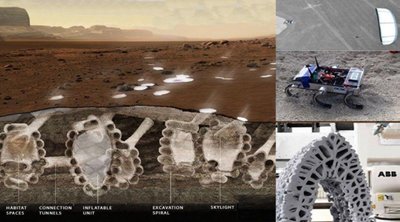 Gyvenamųjų urvų projektas Marse / Bier et al nuotr.