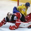 Planetos ledo ritulio pirmenybių A grupės lyderių dvikovoje Kanada įveikė Švediją