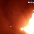 Apsaugos vaizdo kamera užfiksavo sprogimą Kijeve