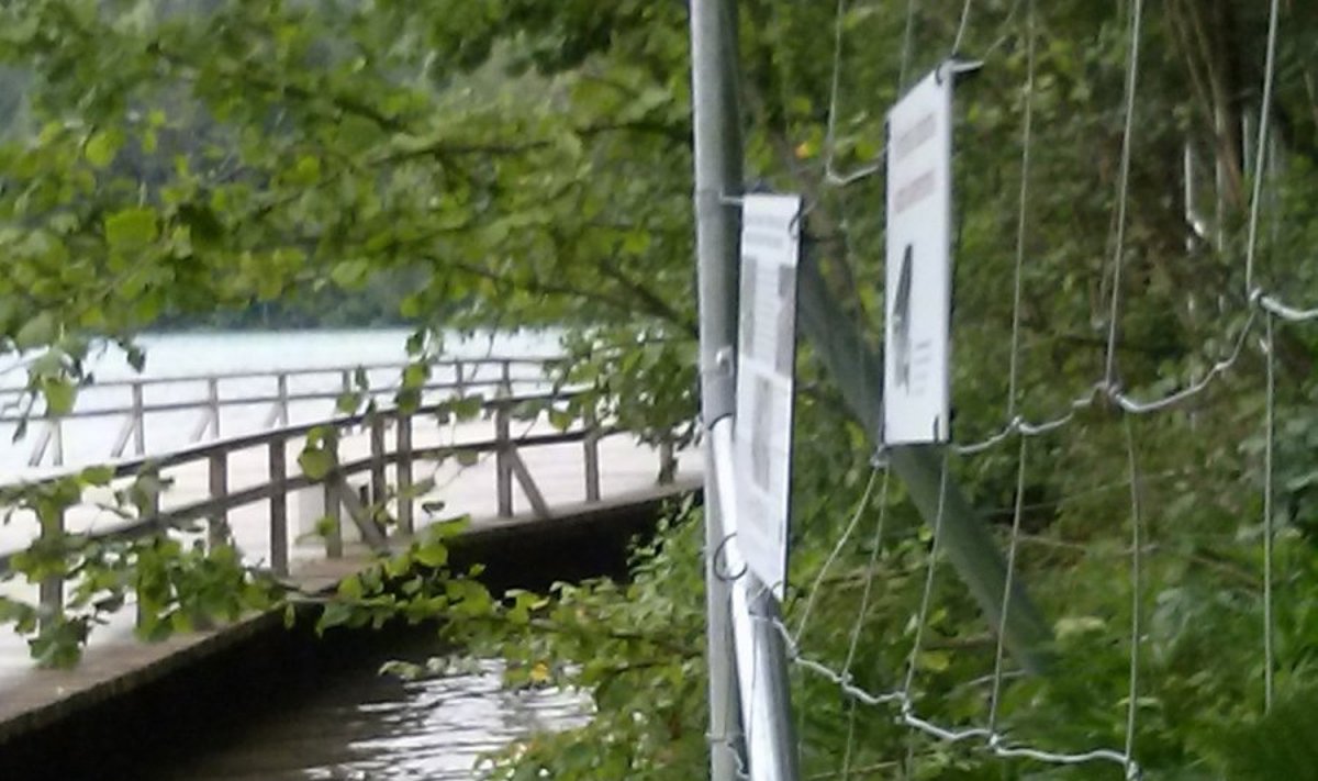 Klumpaites nuo vandalų sauganti tvora ties Balsio ežeru