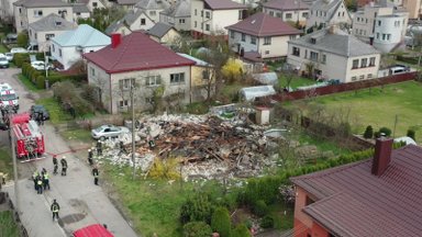 Pranešama, kad Kauno rajone po sprogimo sugriuvo namas