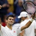 Vimbldono teniso turnyre N. Djokovičiaus, R. Federerio ir A. Radwanskos pergalės