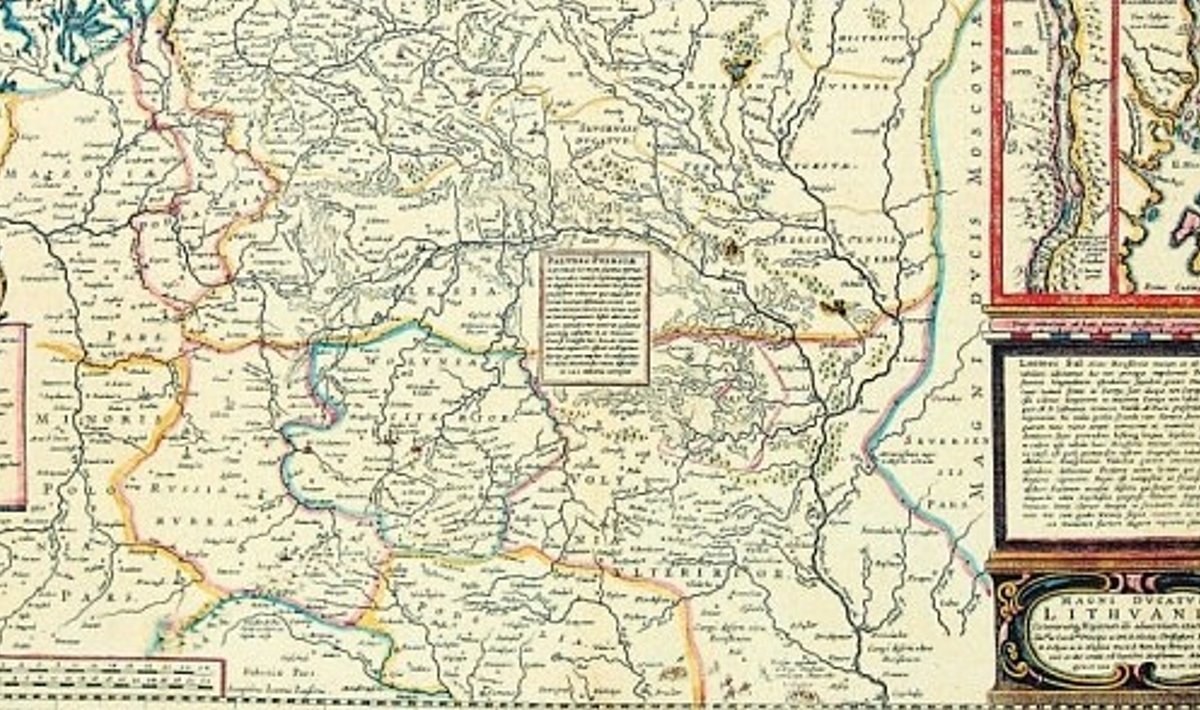 Mikalojaus Radvilos Našlaitėlio Lietuvos Didžiosios Kunigaikštystės 1613 m. žemėlapio 1648 m. kopija