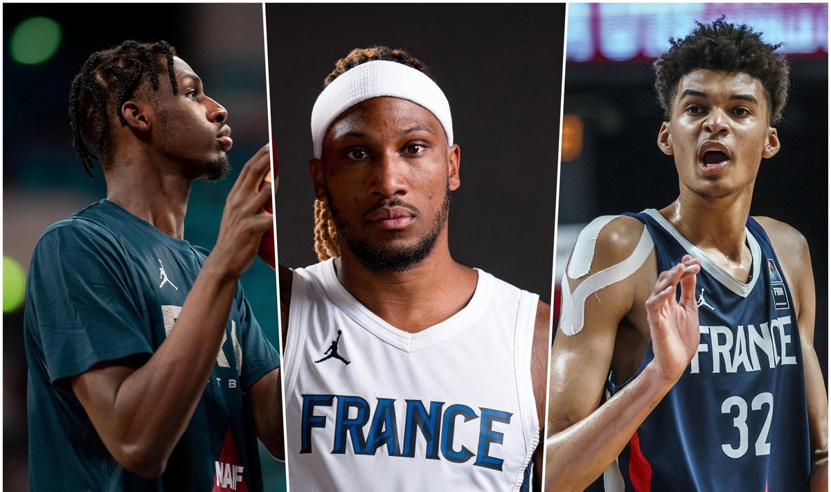 Ismaelis Kamagate, Andre Albicy, Vitoras Wembanyama / FOTO: Équipes de France de Basket Twitter